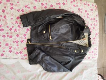 Veste en cuire fille