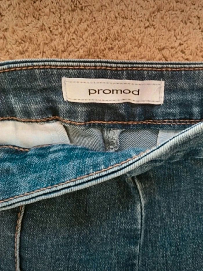 Pantalon jean skinny bleu à plis piqués Promod 36 S - photo numéro 9