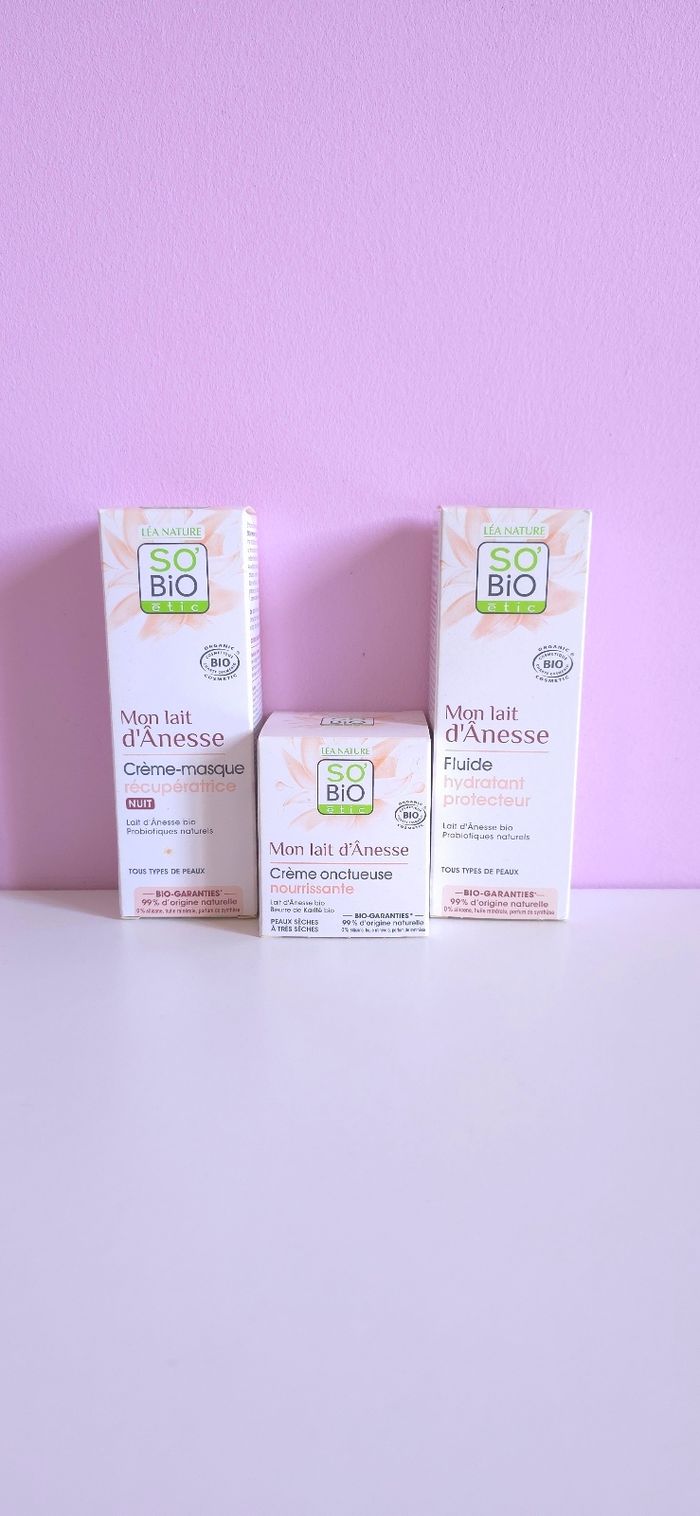 Lot beauté bio complet – soins « Mon Lait d’Ânesse » SO’BIO étic - photo numéro 2