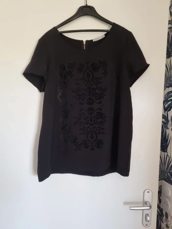 Blouse noire manches courtes