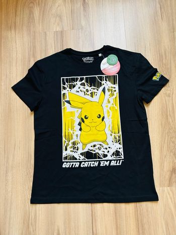T-shirt Pokémon Pikachu "Gotta Catch 'Em All" Garçon Neuf Tailles 13-14 Ans