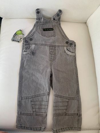 Salopette jeans gris