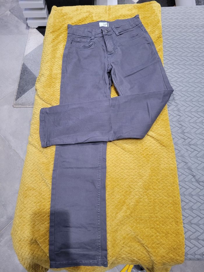 Jean slim kiabi gris 10 ans