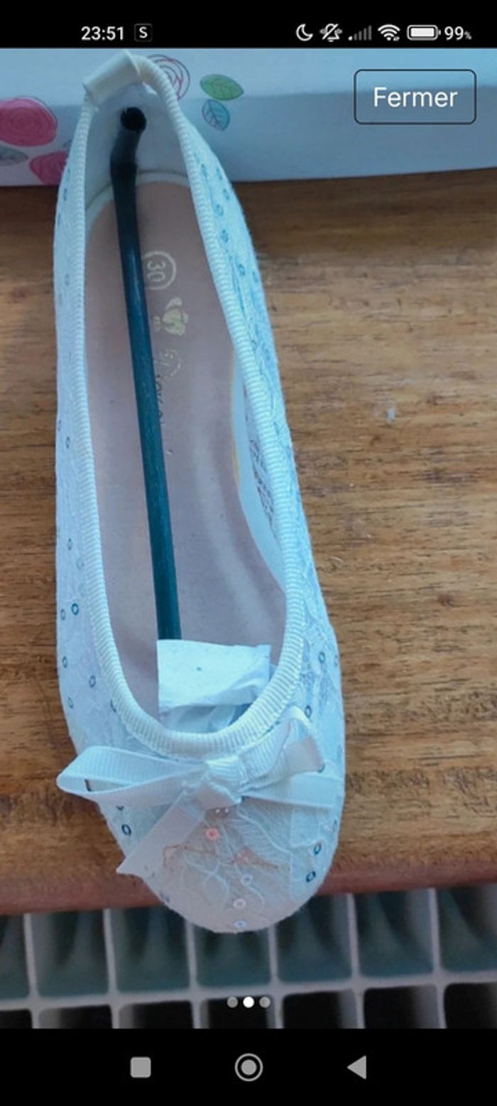 Très belles ballerines dentelles - photo numéro 2