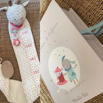 Nattou toise Charlotte et Rose + Coffret de naissance Moulin Roty