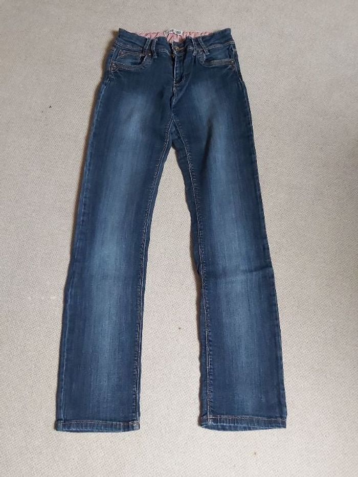 Jean slim strech bleu foncé avec effet délavé 12 ans - Okaïdi