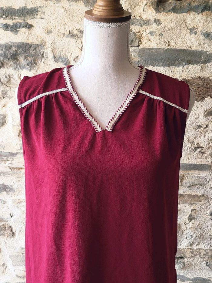Débardeur prune bordeaux Paj Concept Taille 38 - photo numéro 2