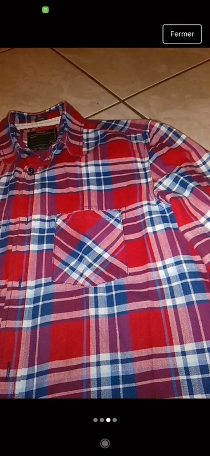 Chemise👔 à carreaux homme Jules S - photo numéro 3