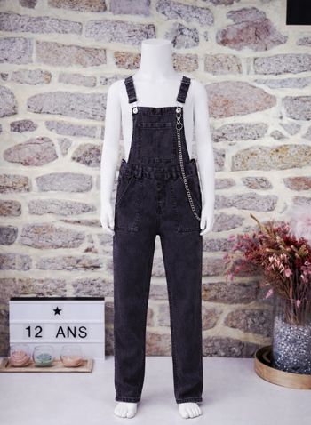 Salopette en jeans noir délavé Fille taille 34 12 ans marque Jennyfer 🦜
