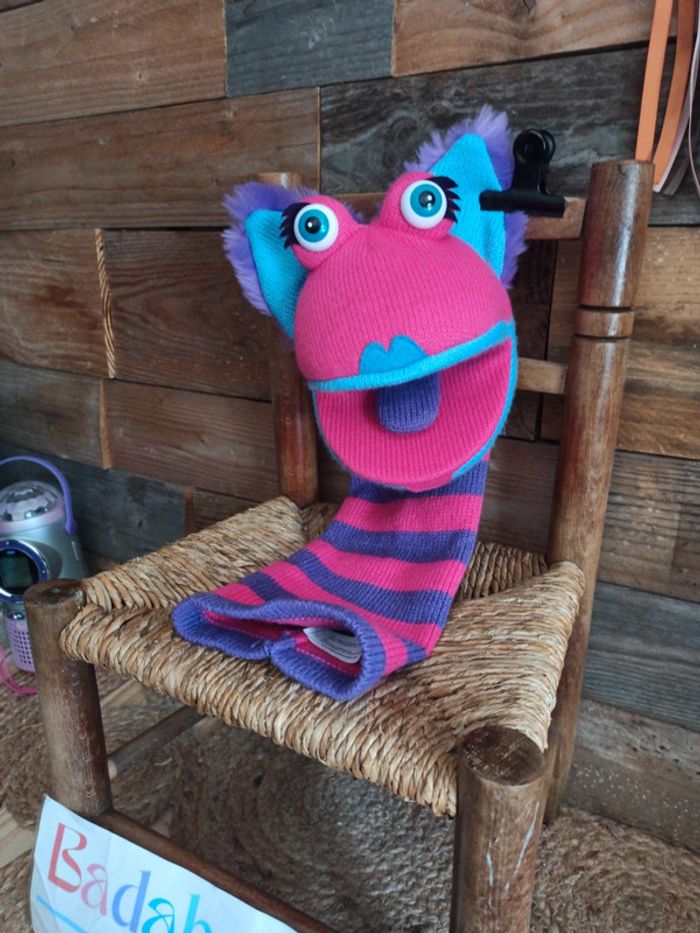 Peluche marionnette the puppet company tbe chaussette kitty - photo numéro 2