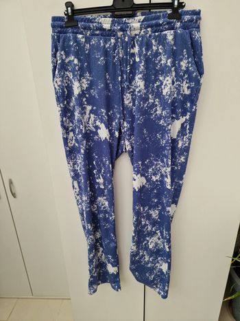 Pantalon Fluide Léger Bleu Dégradé Blanc M&S