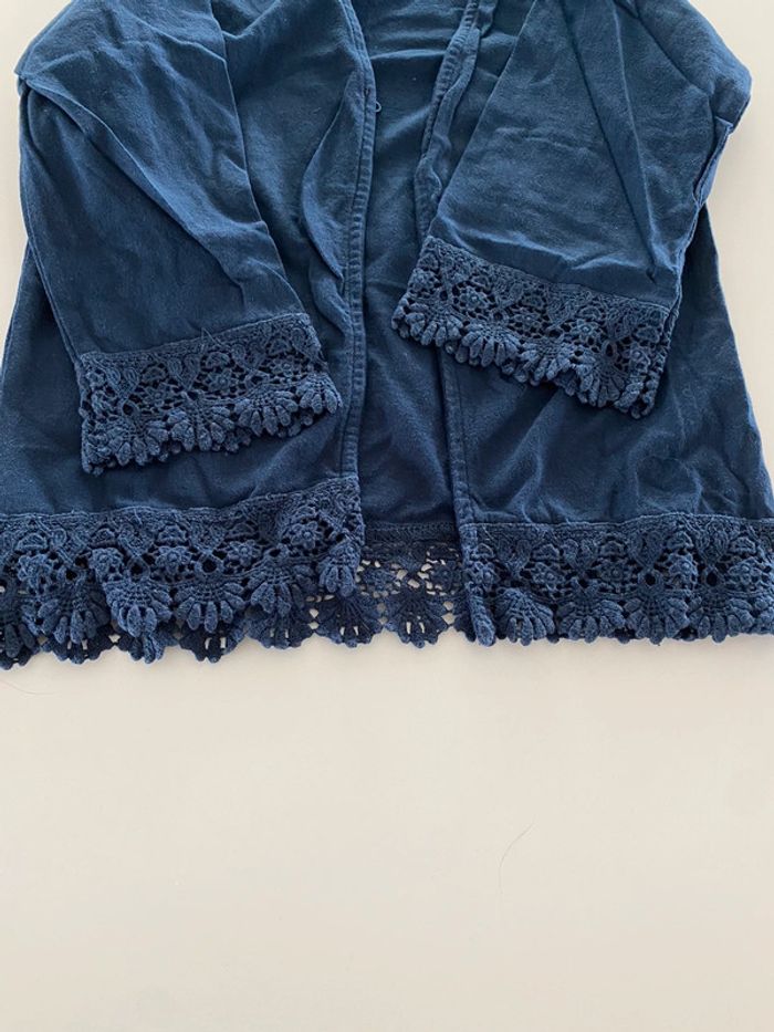 Gilet coton bleu marine 3 pommes 6 ans - photo numéro 3