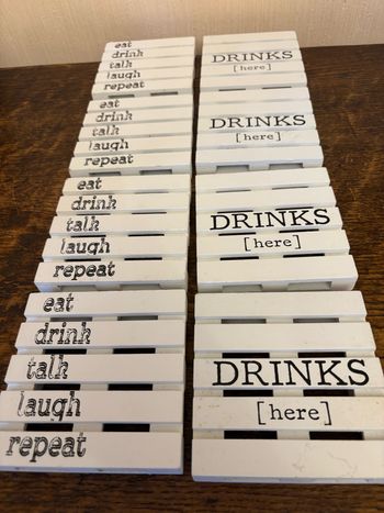 Lot de 8 Dessous de verre en forme de palette