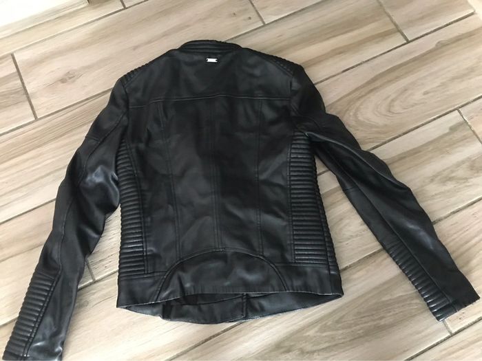 Veste similicuir noir guess S - photo numéro 8