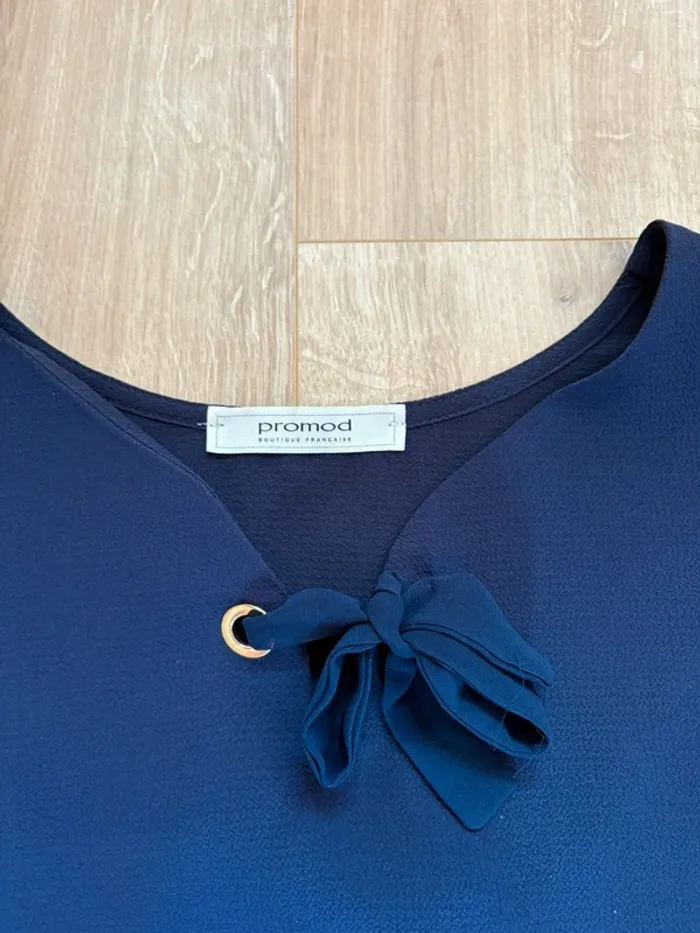 Blouse marine Promod taille 36 - photo numéro 2