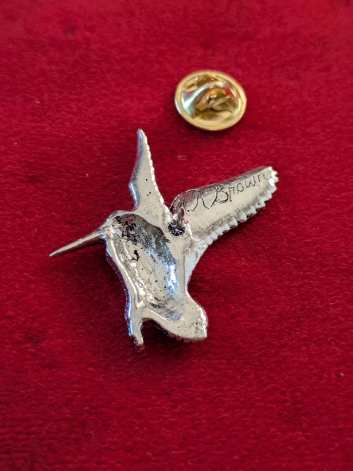 Pin's étain Bécasse au vol signé Brown - photo numéro 2