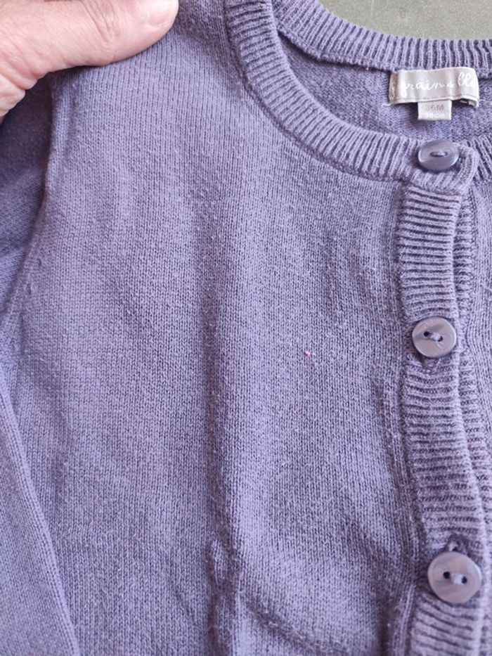 Gilet fille violet 36 mois 3 ans - photo numéro 5