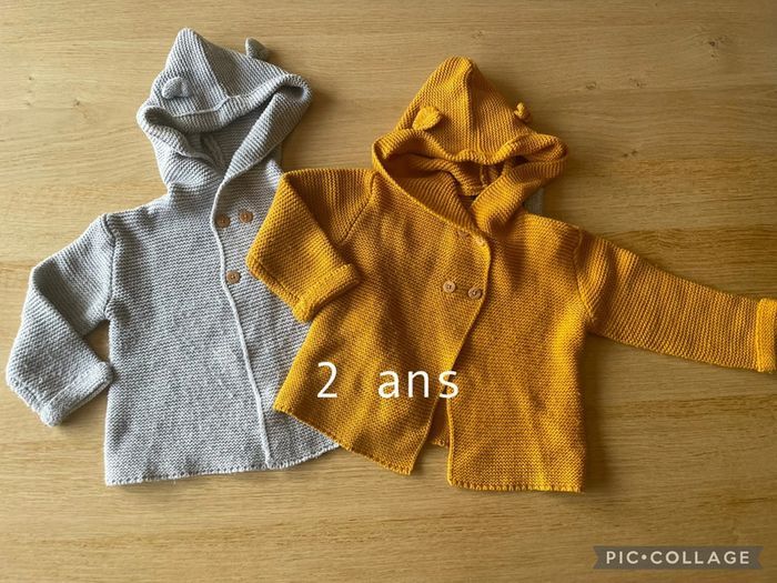 Lot 2 vestes/gilets en laine 24 mois