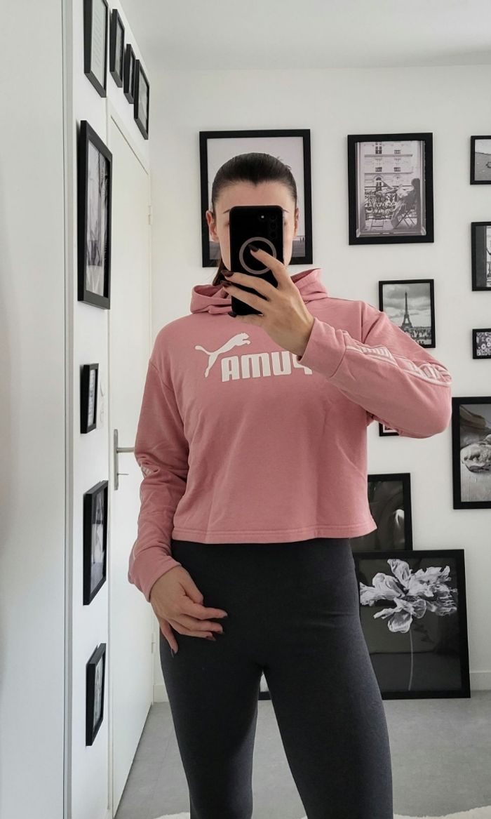 Sweat à capuche PUMA rose