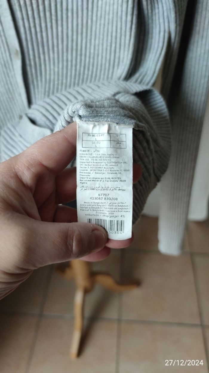 Cardigan gris PIMKIE 40/42 - photo numéro 7