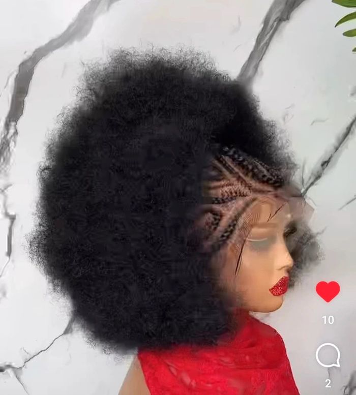 Perruque lace wig tresses fulani afro prête à porter - photo numéro 2