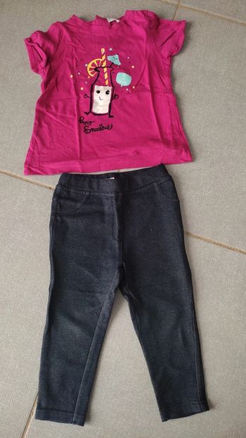 Ensemble t-shirt et pantalon Bébérêve T.18 M
