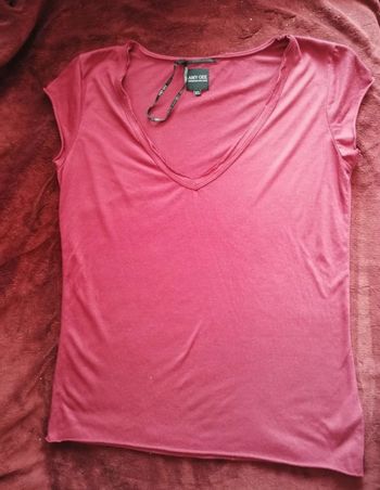 T shirt col V Bordeaux 42, Amy Gee