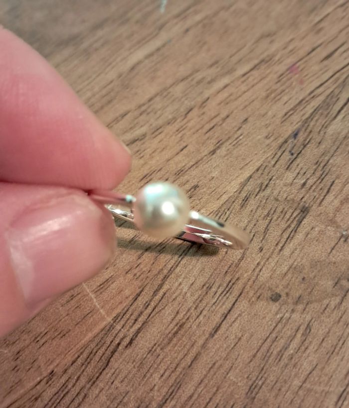 Bague avec perle - photo numéro 4