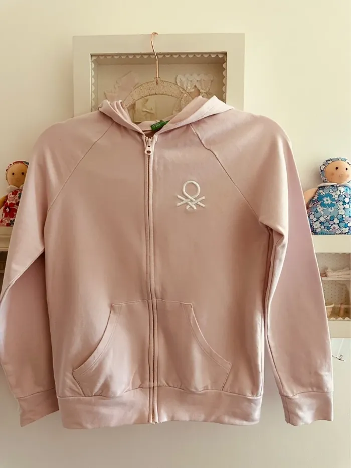 Sweat à capuche rose