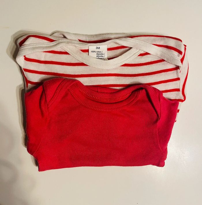 Lot bodies manches longues - 3 mois - photo numéro 4