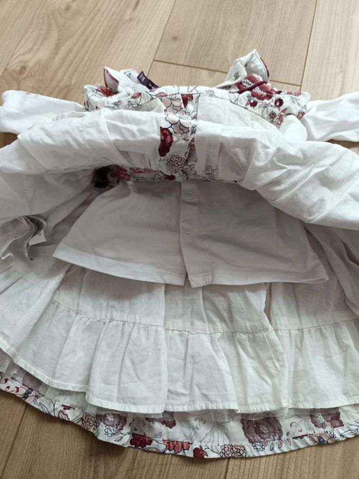 Robe de cérémonie sergent major fleuri 6 mois fille - photo numéro 5