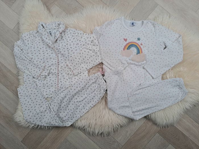 Lot de 2 pyjamas longs Okaidi et Petit Bateau taille 6 ans
