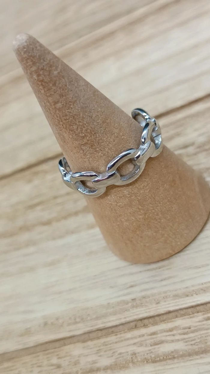 Bague acier inoxydable argenté