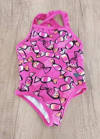 Maillot de bain fille 1 pièce rose bonbons 🍬 taille 12 mois Catimini