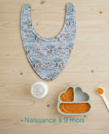 Bavoir bandana Naissance à 9 mois Création fait main artisanale 