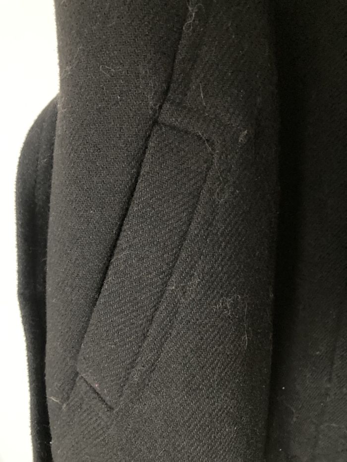 Vend manteau long noir avec ceinture - photo numéro 6