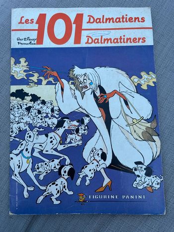 Album vignettes Panini grand format complet ancien Walt Disney Les 101 dalmatiens chiens