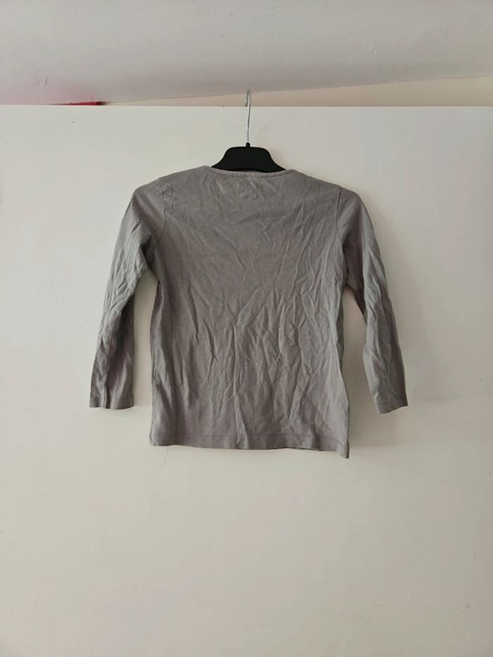 Tee-shirt manche longue fille chaton taille 6 ans - photo numéro 3