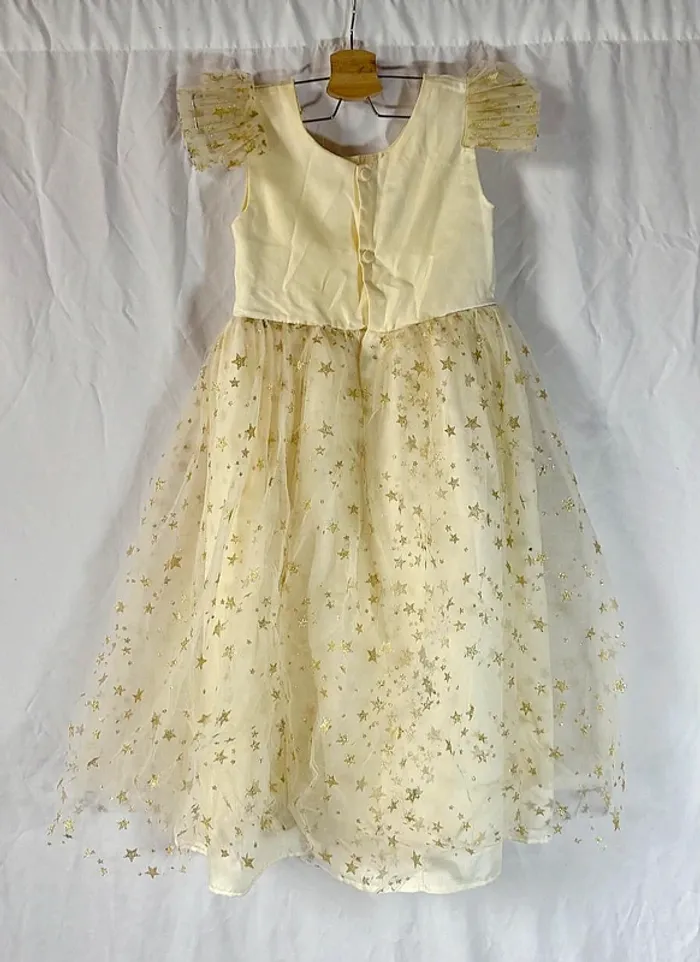 Robe dorée étoiles princesse fille Jacadi Taille 6-8 ans - photo numéro 3