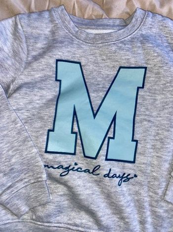 Sweat gris et bleu clair magical days 5/6 ans neuf