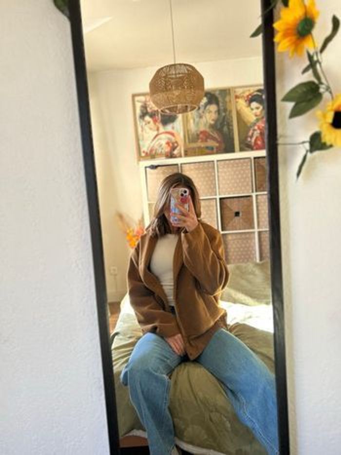 Veste hybride intérieur costume et extérieur polaire marron - photo numéro 2