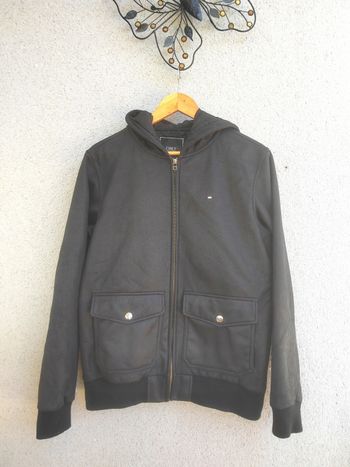 Veste Obey propaganda homme M noire style cuir capuche streetwear casual – très bon état