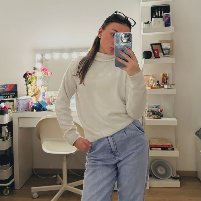 Pull blanc col roulé XXS - photo numéro 6