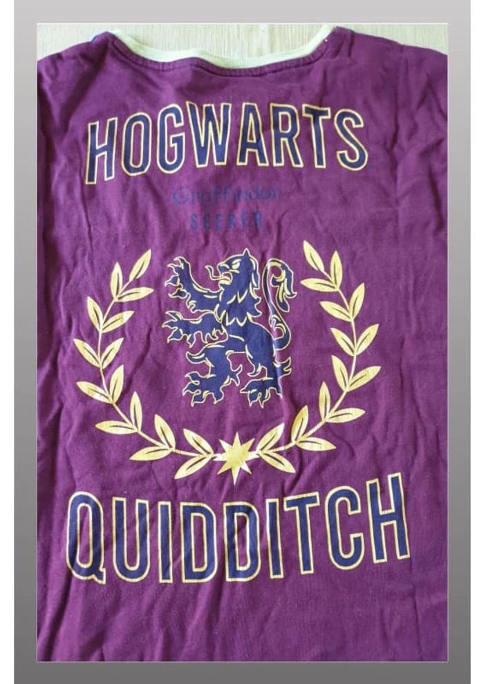 Tshirt enfant Harry Potter 16ans bordeau/bleu/jaune - photo numéro 3