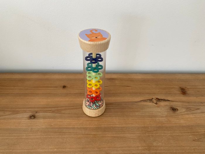 Bâton de pluie en bois motif chat et renard L'atelier du Bois - photo numéro 2