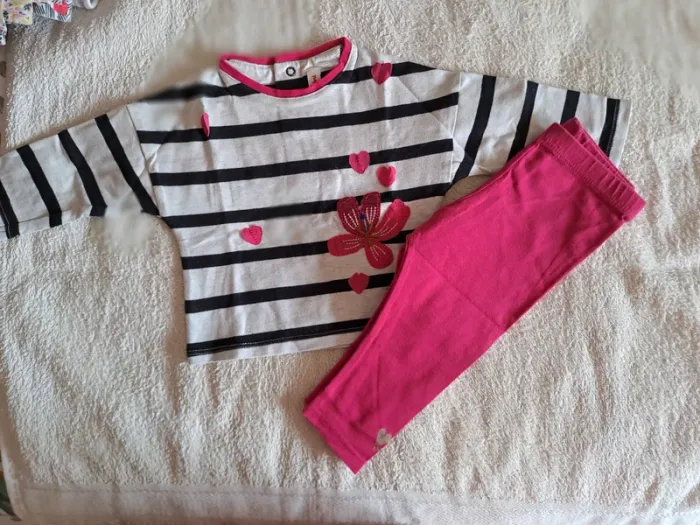 Ensemble Catimini Tee-shirt ML + Legging 6 mois