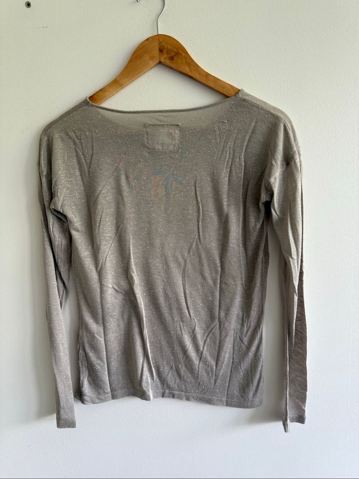 Blouse manches longue gris avec imprimé chipie taille 34 XS - photo numéro 3