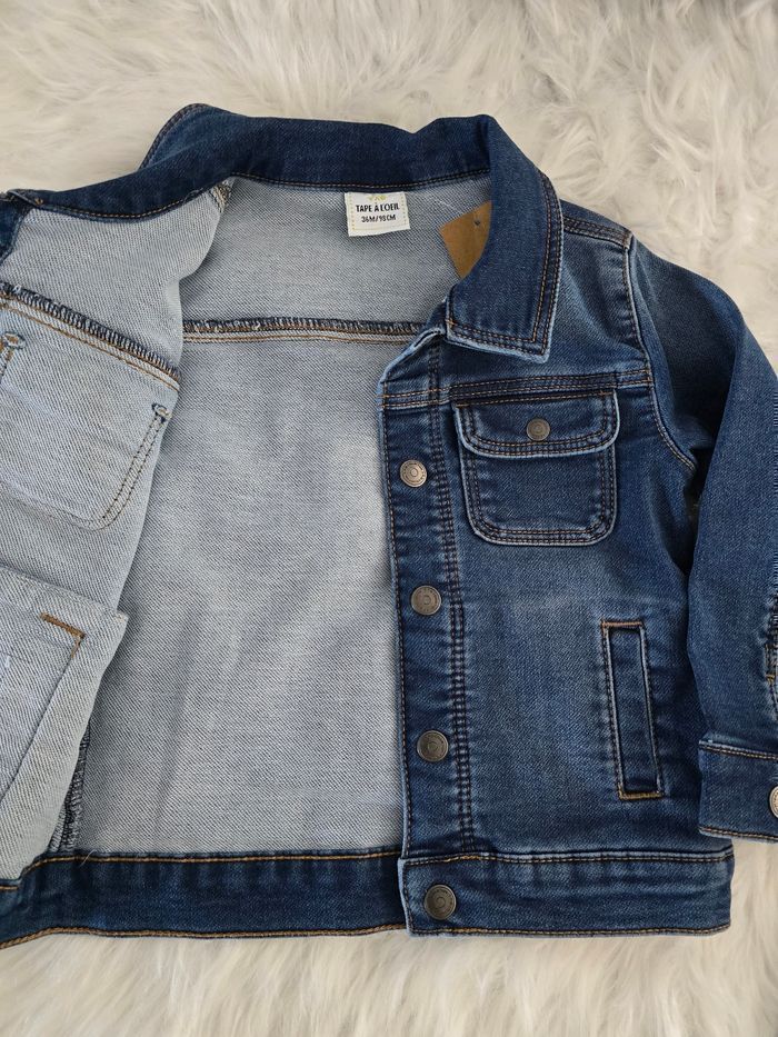 Neuve (non portée) 🏷🤩😍💙👌superbe   veste en jeans  36 mois garçon⚘️⚘️💙 - photo numéro 2