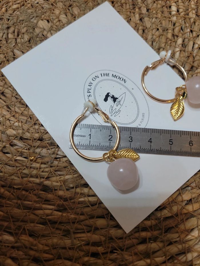 Clips petites pommes quartz rose - photo numéro 9