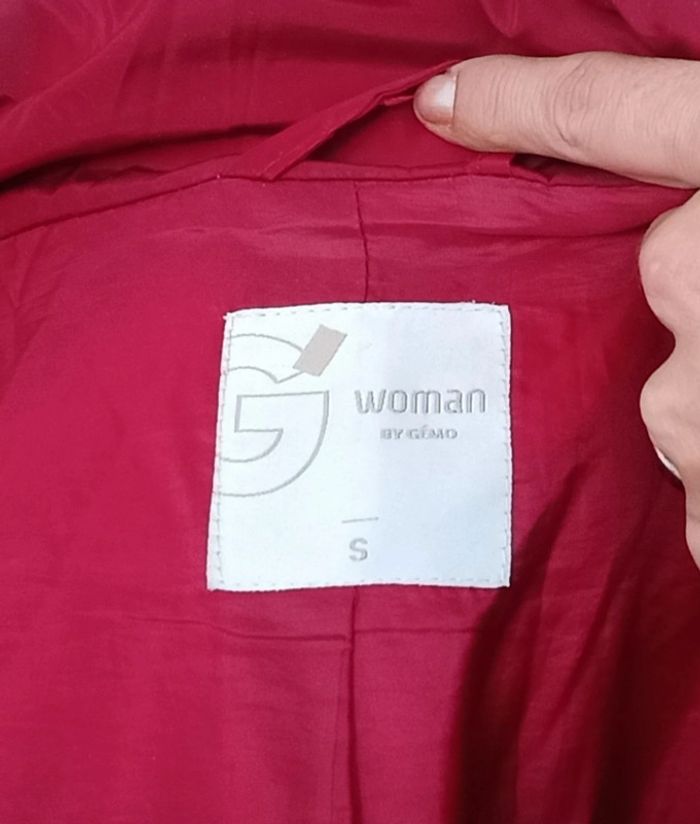 Doudoune rouge zippée à capuche taille 36 - photo numéro 11